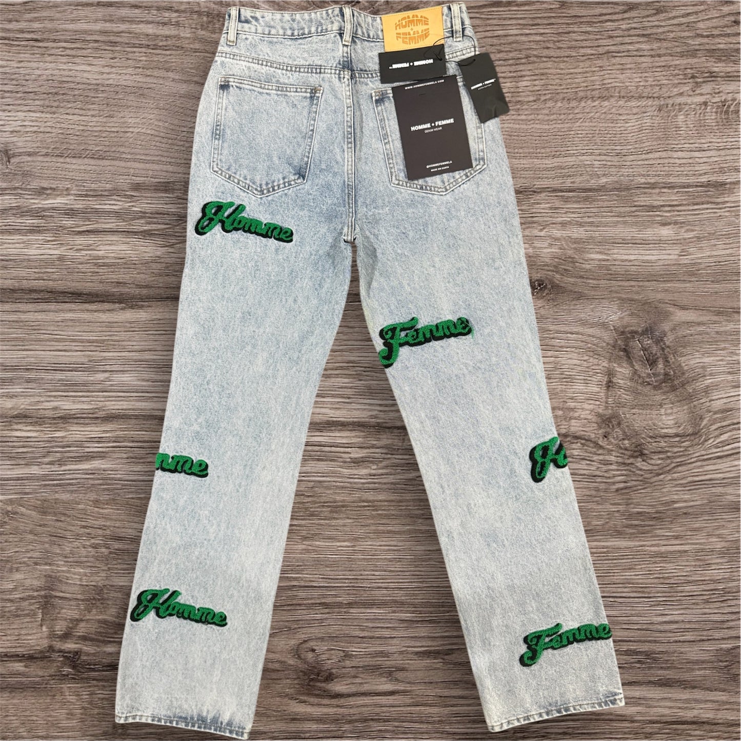 Homme + Femme Denim Embroidered Jeans Size 28