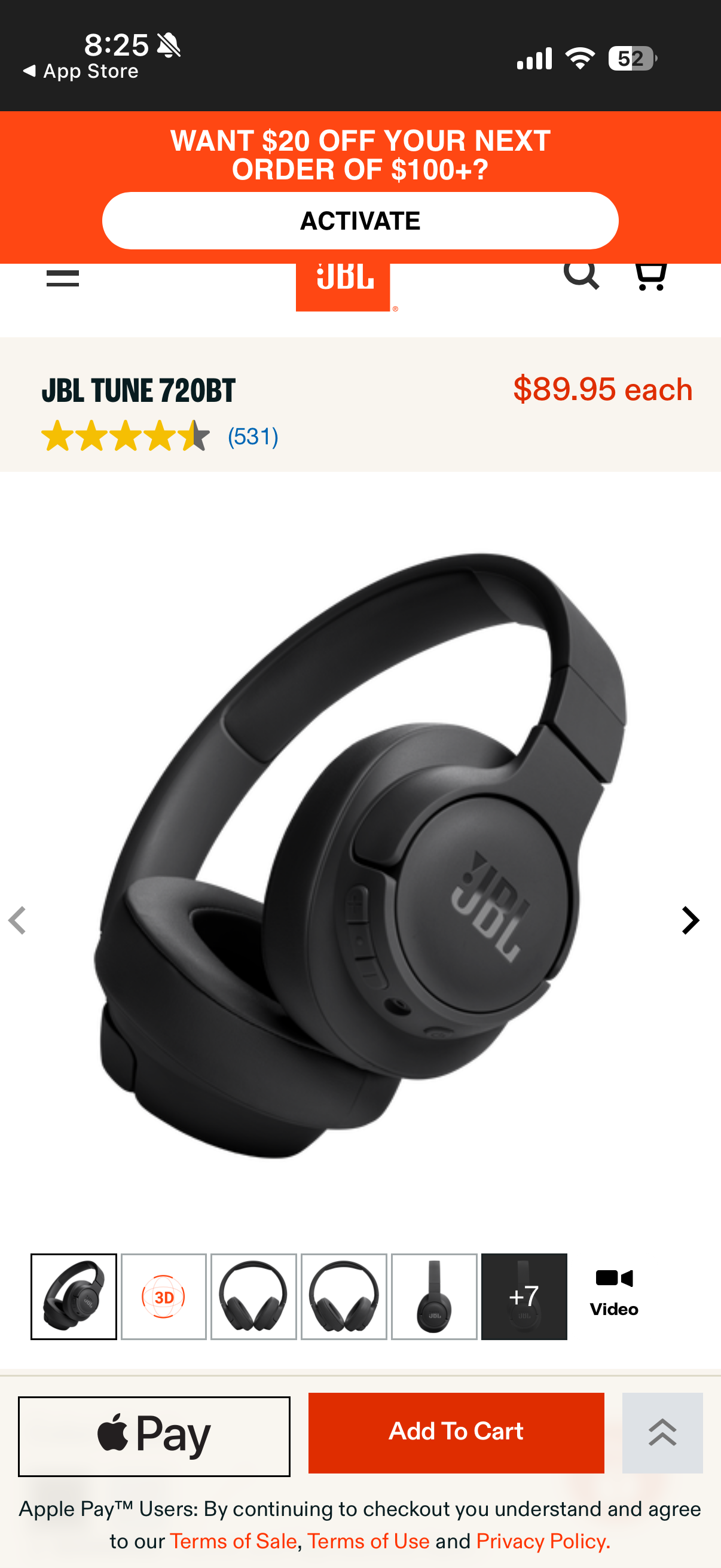 JBL 720BT Headphones