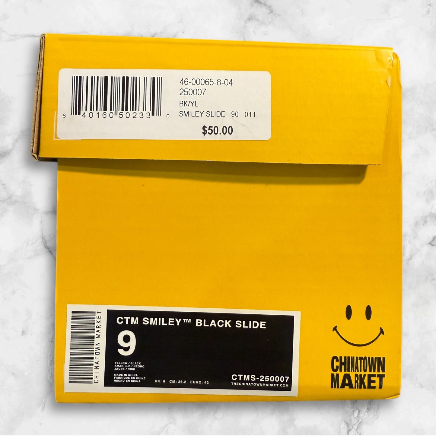 Chinatown Market Smiley Black Slides