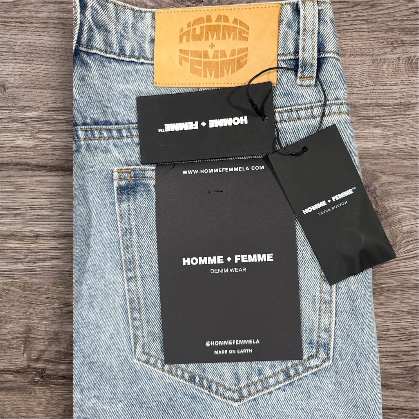 Homme + Femme Denim Embroidered Jeans Size 28
