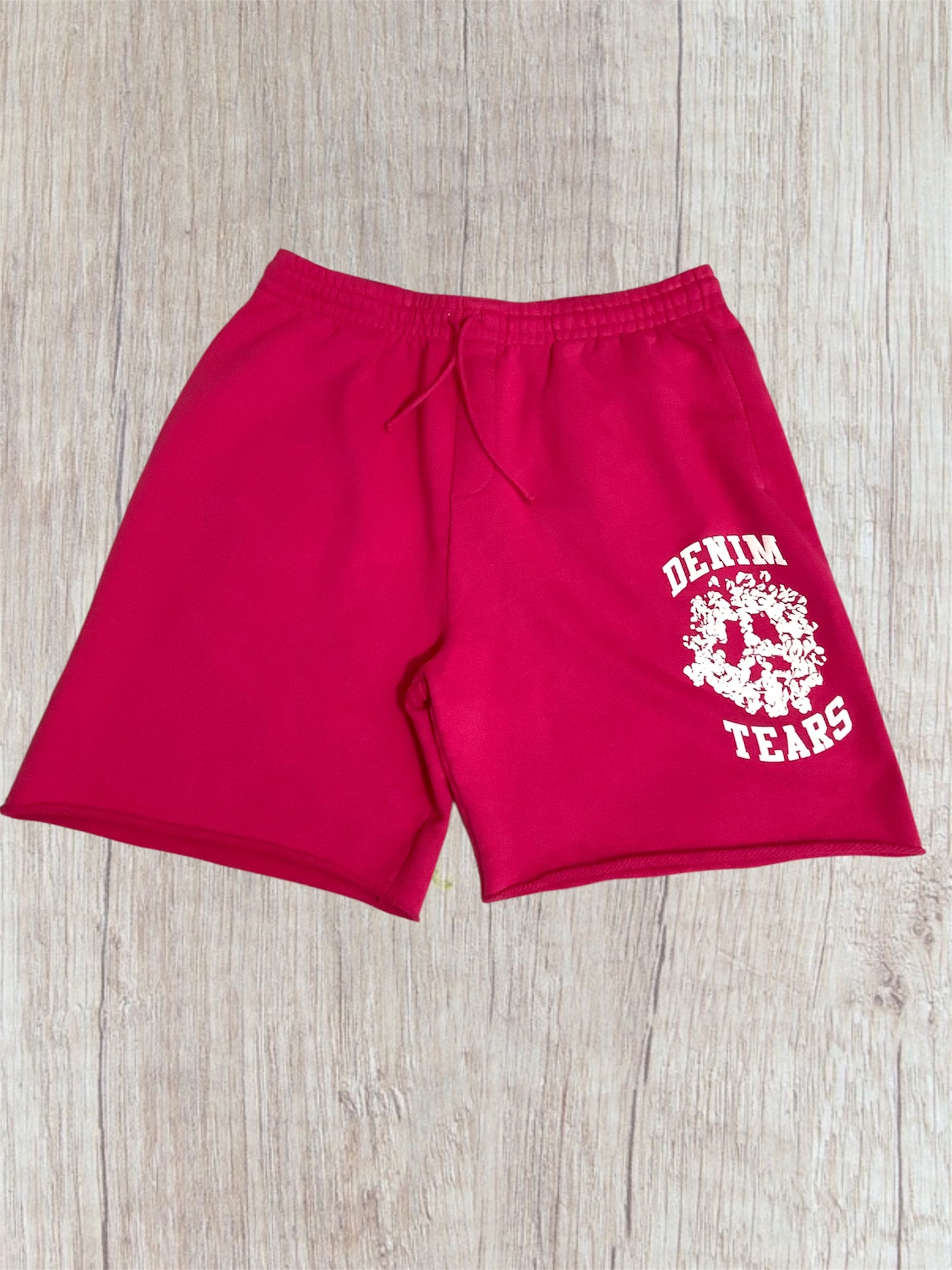 DENIM UNIVERSITY SWEATSHORTS - PINK/WHITE